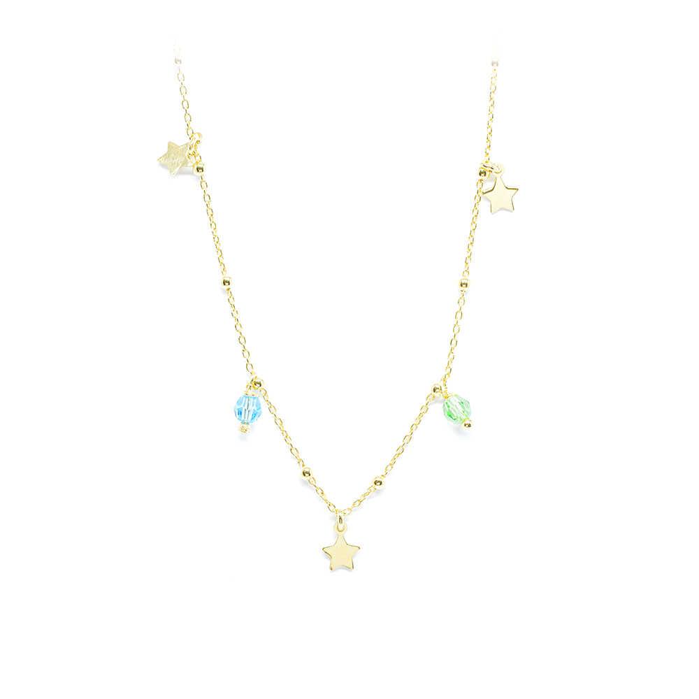 Κολλιέ χρυσό με αστεράκια