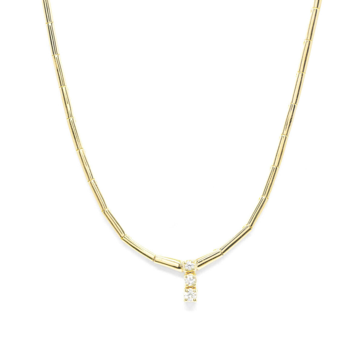 Κολλιέ με διαμάντια Κ18