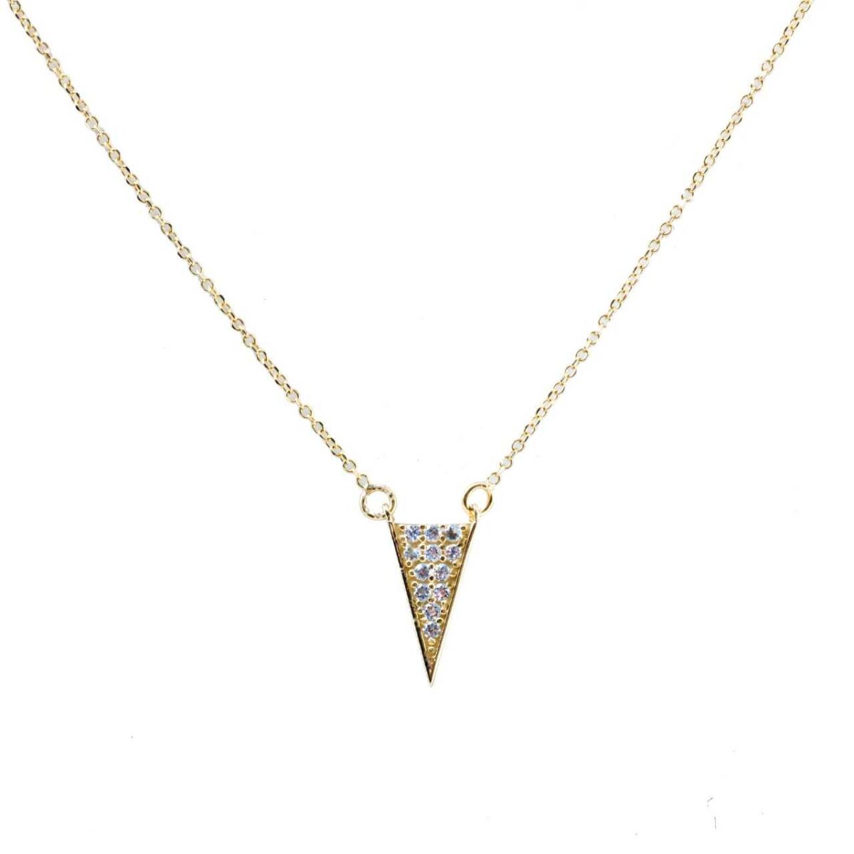 Κολλιέ γεωμετρικό με πολύτιμες πέτρες Κ14