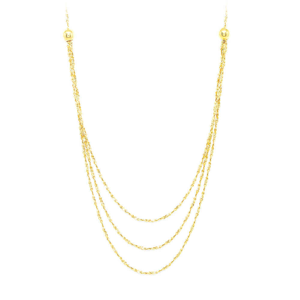 Κολλιέ μοντέρνο από κίτρινο χρυσό 18k