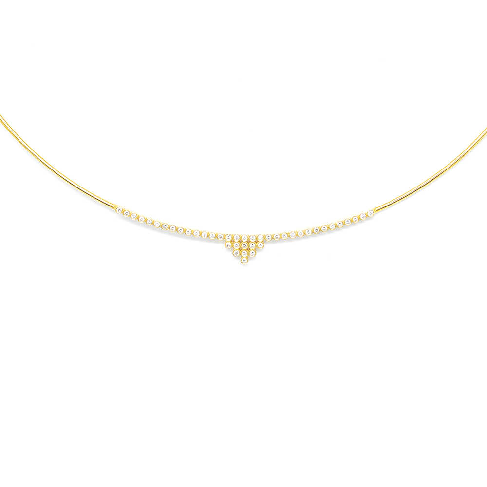 Κολλιέ σταυρός από κίτρινο χρυσό 18k με διαμάντια και σμαράγδια