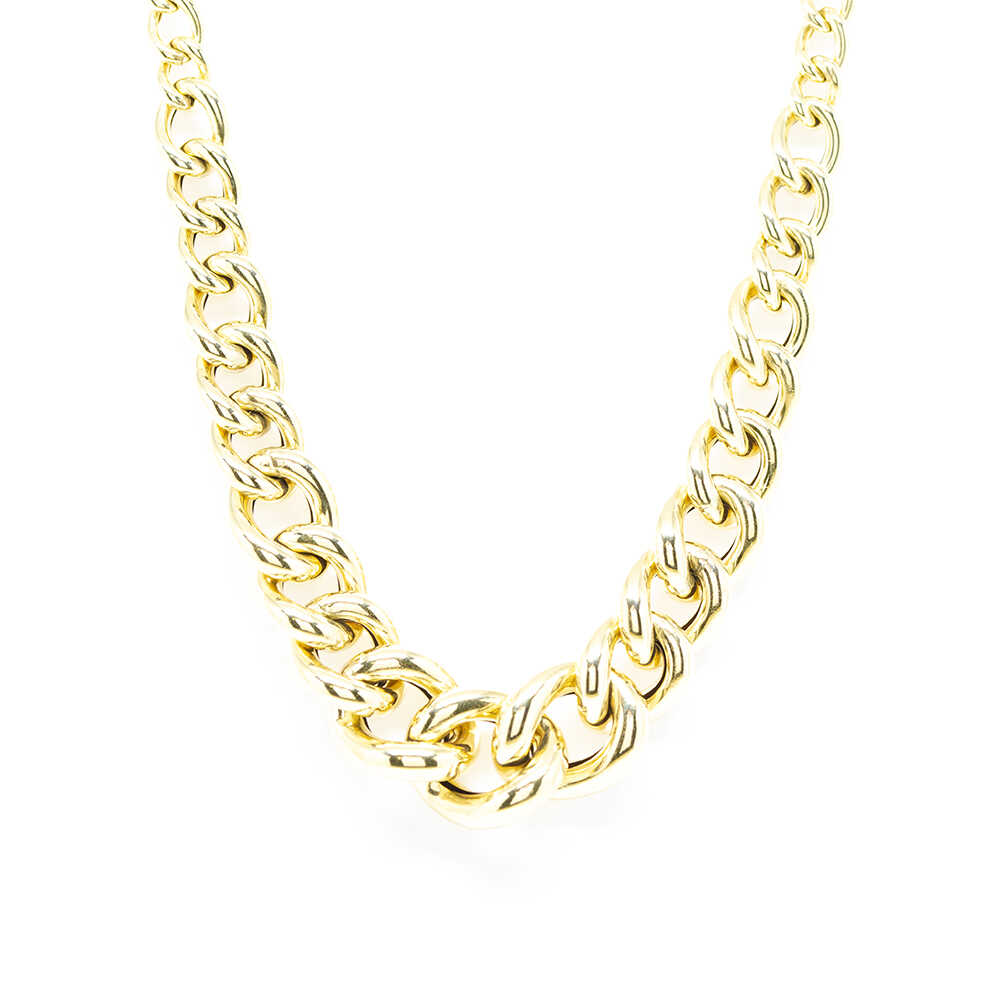 Κολλιέ μοντέρνο-αλυσίδα από κίτρινο χρυσό 14k