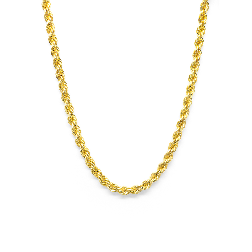 Κολλιέ- αλυσίδα στριφτή από κίτρινο χρυσό 14k