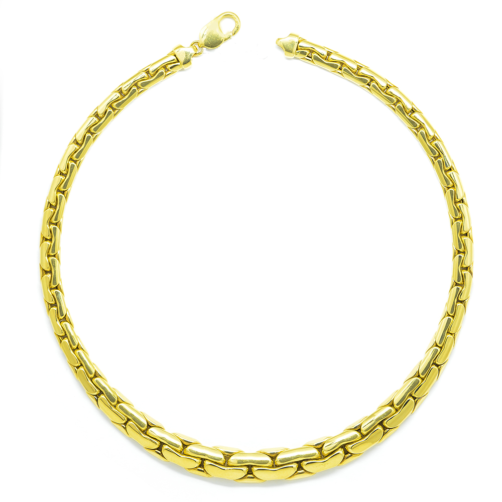 Κολλιέ αλυσίδα πολύ εντυπωσιακή από κίτρινο χρυσό 18k