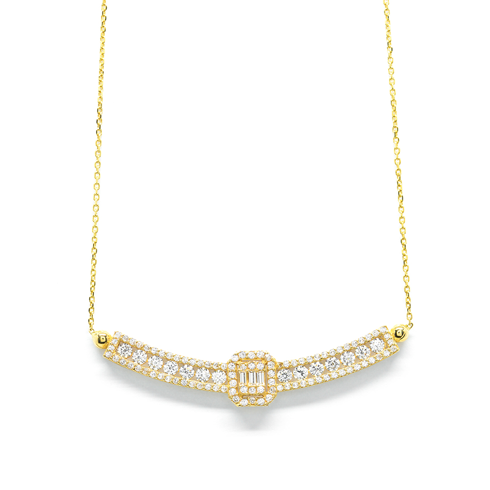 Κολλιέ elegant ριβιέρα από κίτρινο χρυσό 14k