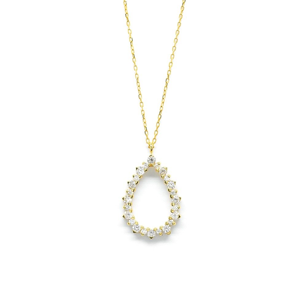 Κολλιέ elegant από κίτρινο χρυσό 18k με διαμάντια