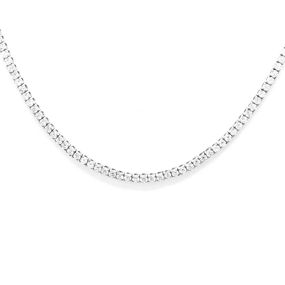 Κολλιέ ριβιέρα με διαμάντια  από λευκόχρυσο 18k Casato Gioielli