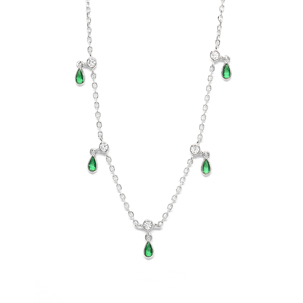 Κολλιέ Ασημένιο Elegant με Charms