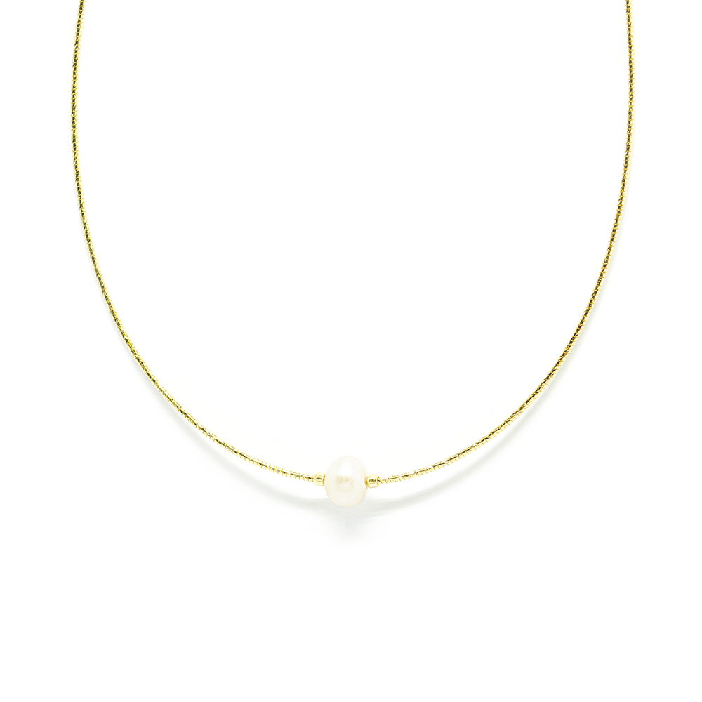 Κολλιέ Χρυσό minimal chic με pearl