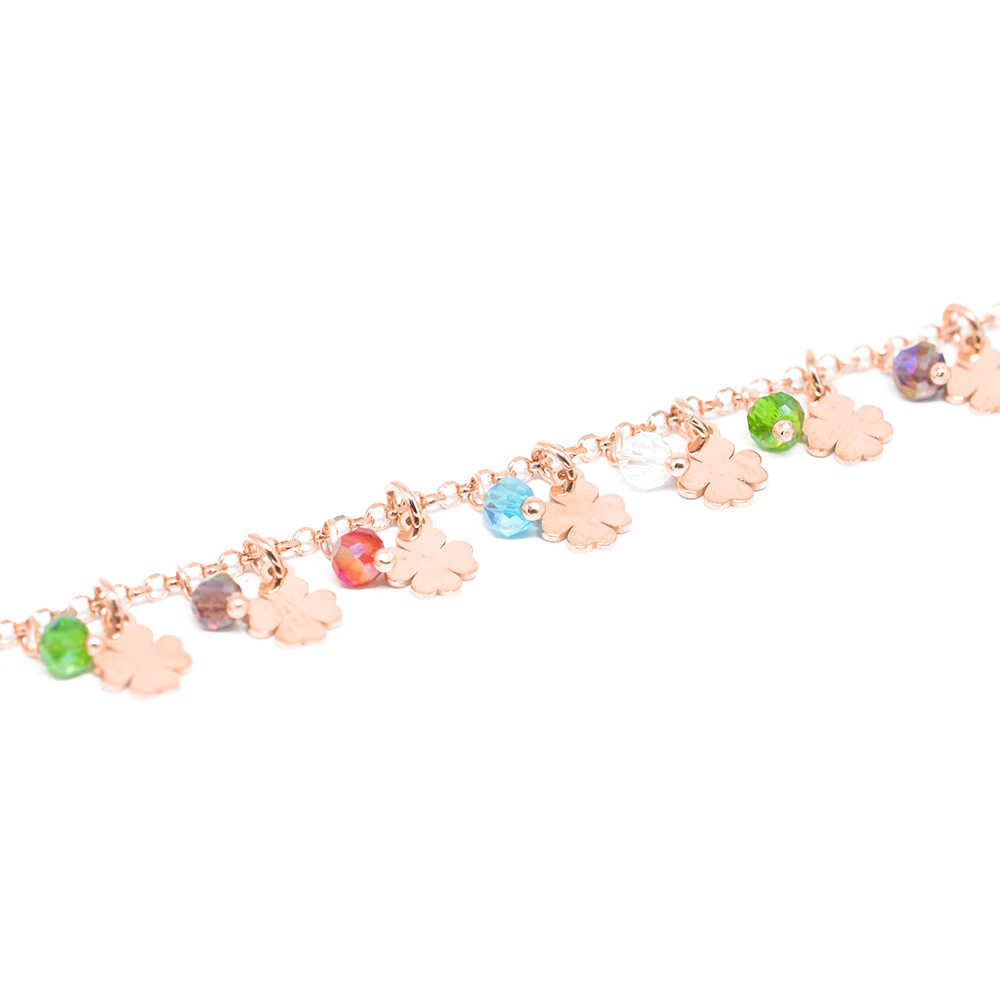 Βραχιόλι ασημένιο με ορυκτές πέτρες