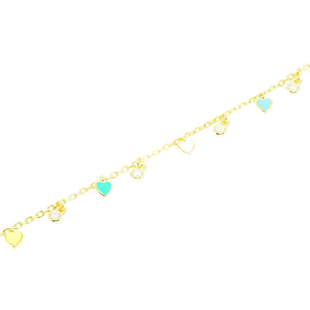 Βραχιόλι Χρυσό μοντέρνο με σμάλτο