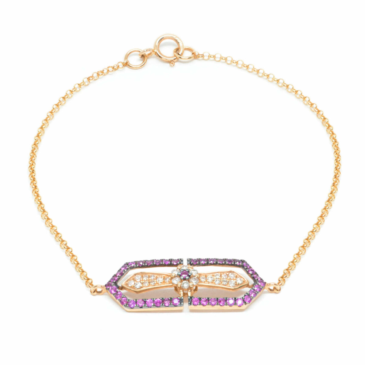 Βραχιόλι με πολύτιμες πέτρες K18