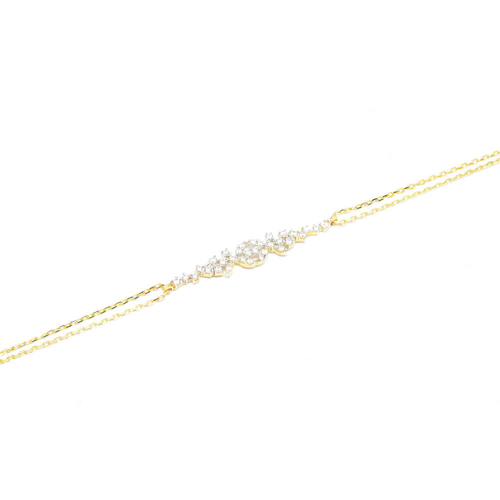 Βραχιόλι elegant από κίτρινο χρυσό 14k με πέτρες