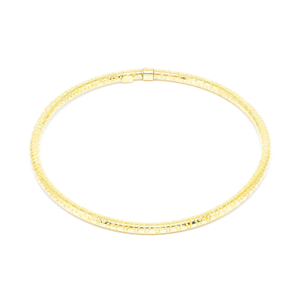 Βραχιόλι χειροπέδα από κίτρινο χρυσό 14k με σκαλιστό σχέδιο