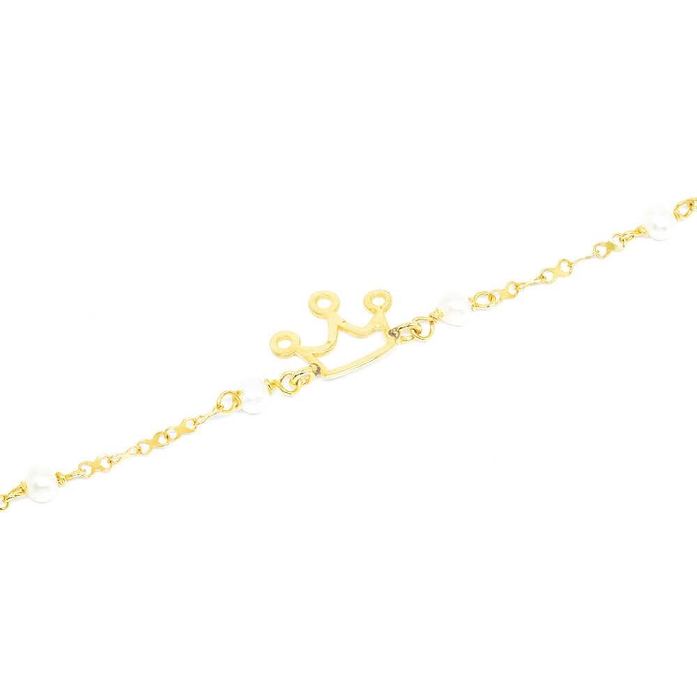 Βραχιόλι από κίτρινο χρυσό 14k με μαργαριτάρι