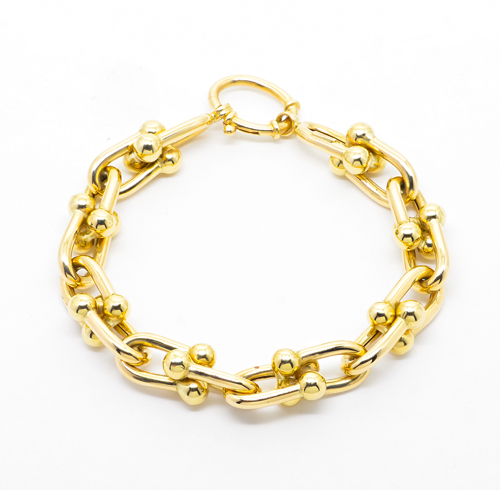 Βραχιόλι με εντυπωσιακή αλυσίδα ''Tiffany's'' από κίτρινο χρυσό 14k