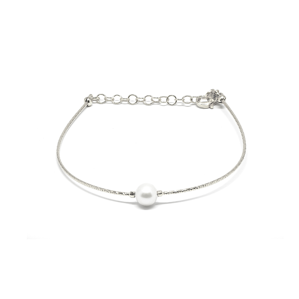 Βραχιόλι Ασημένιο Bangle με natural pearl
