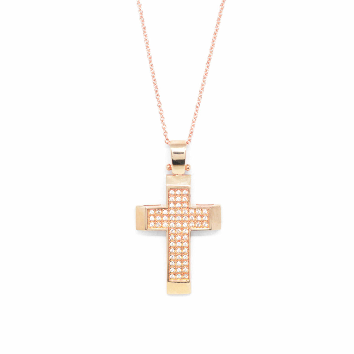 Σταυρός χρυσός με πολύτιμες πέτρες Κ14