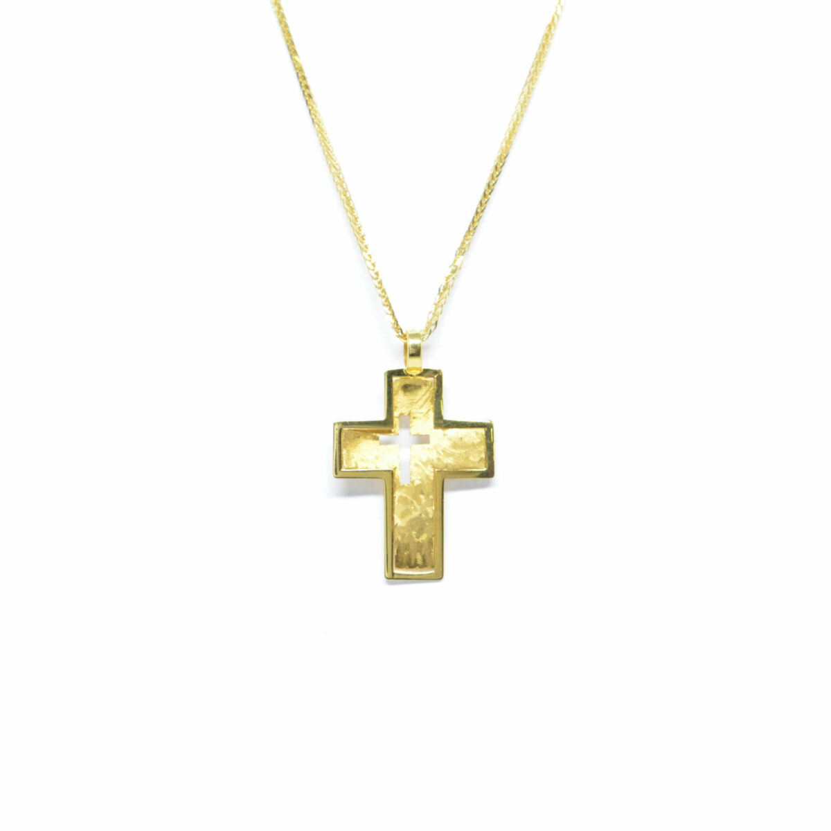 Σταυρός χρυσός με πολύτιμες πέτρες K14