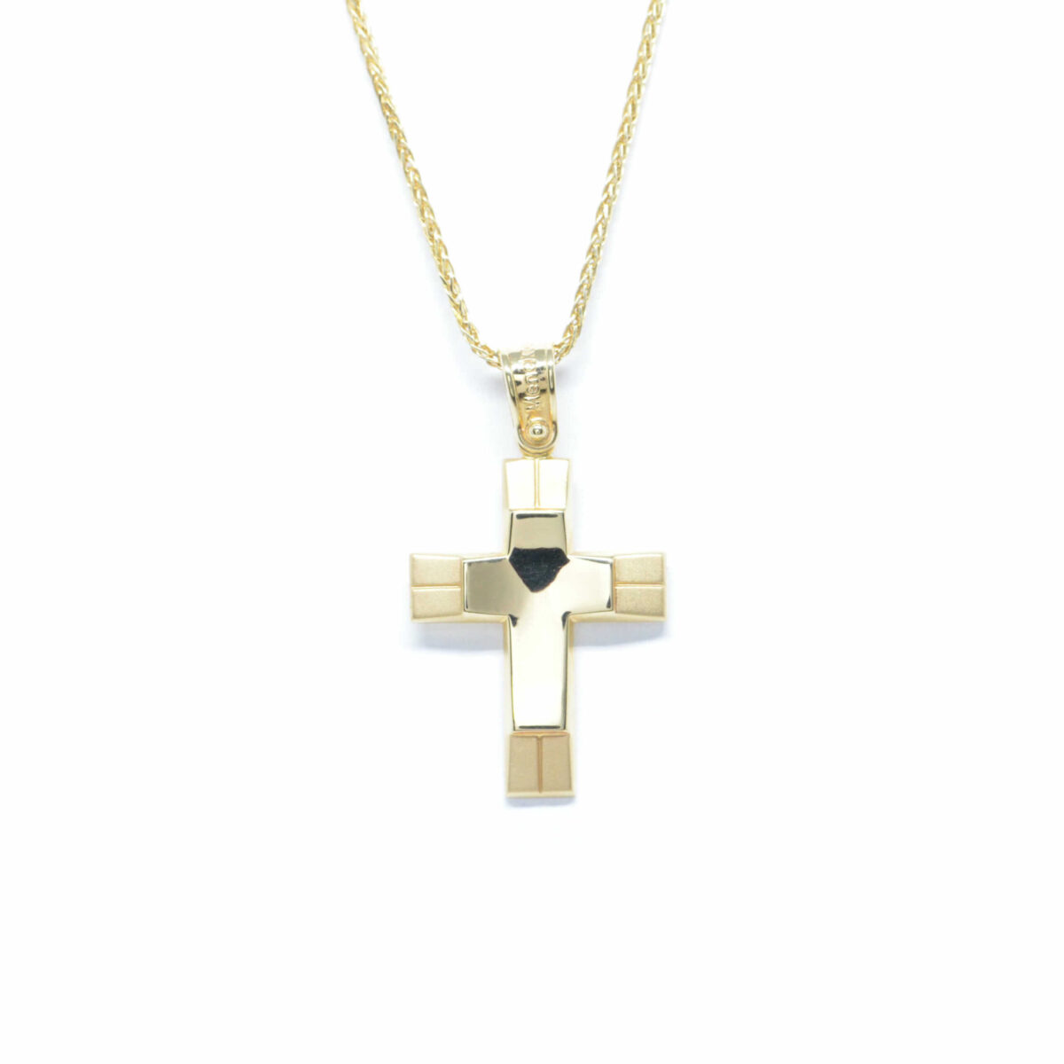 Σταυρός χρυσός με πολύτιμες πέτρες K14