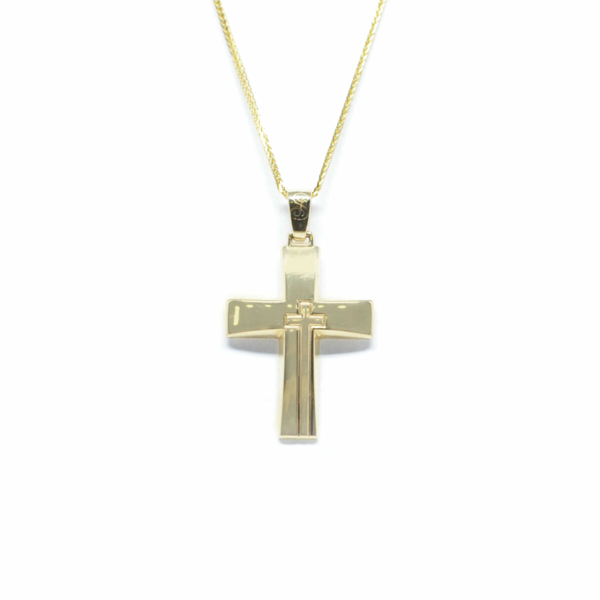 Σταυρός χρυσός με πολύτιμες πέτρες K14