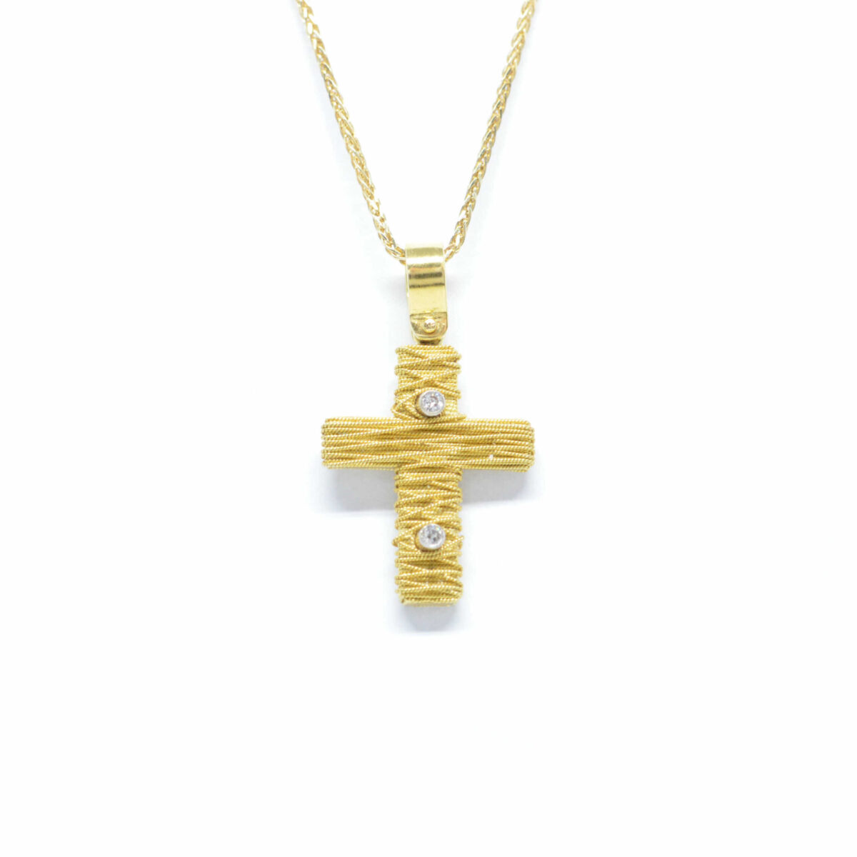 Σταυρός χρυσός με πολύτιμες πέτρες