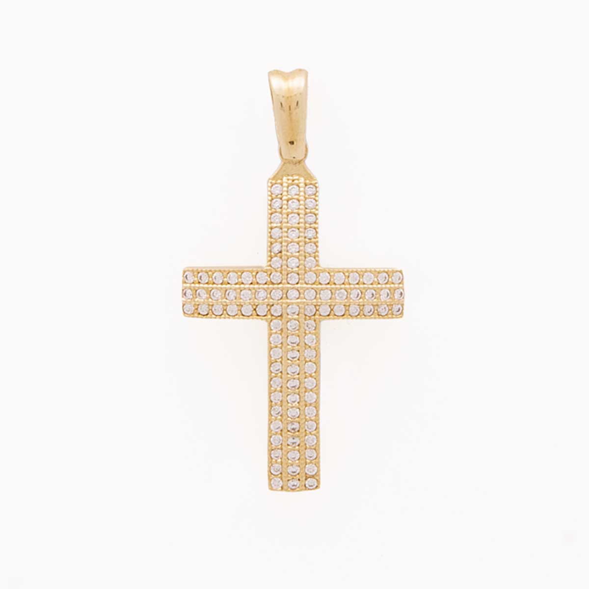 Σταυρός χρυσός με πολύτιμες πέτρες Κ14