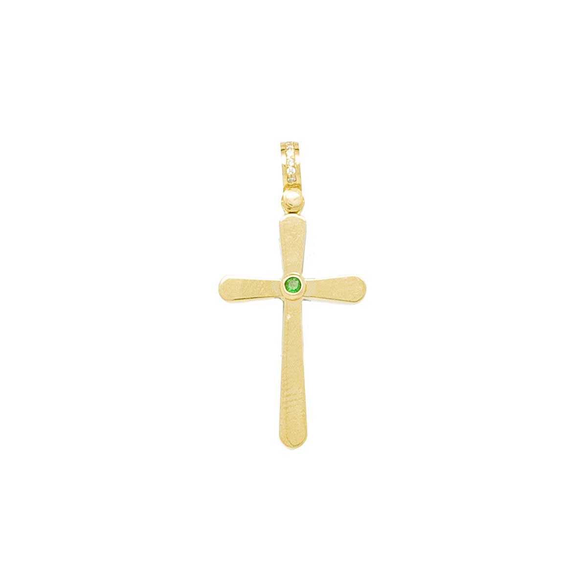 Σταυρός χρυσός με πολύτιμες πέτρες Κ14