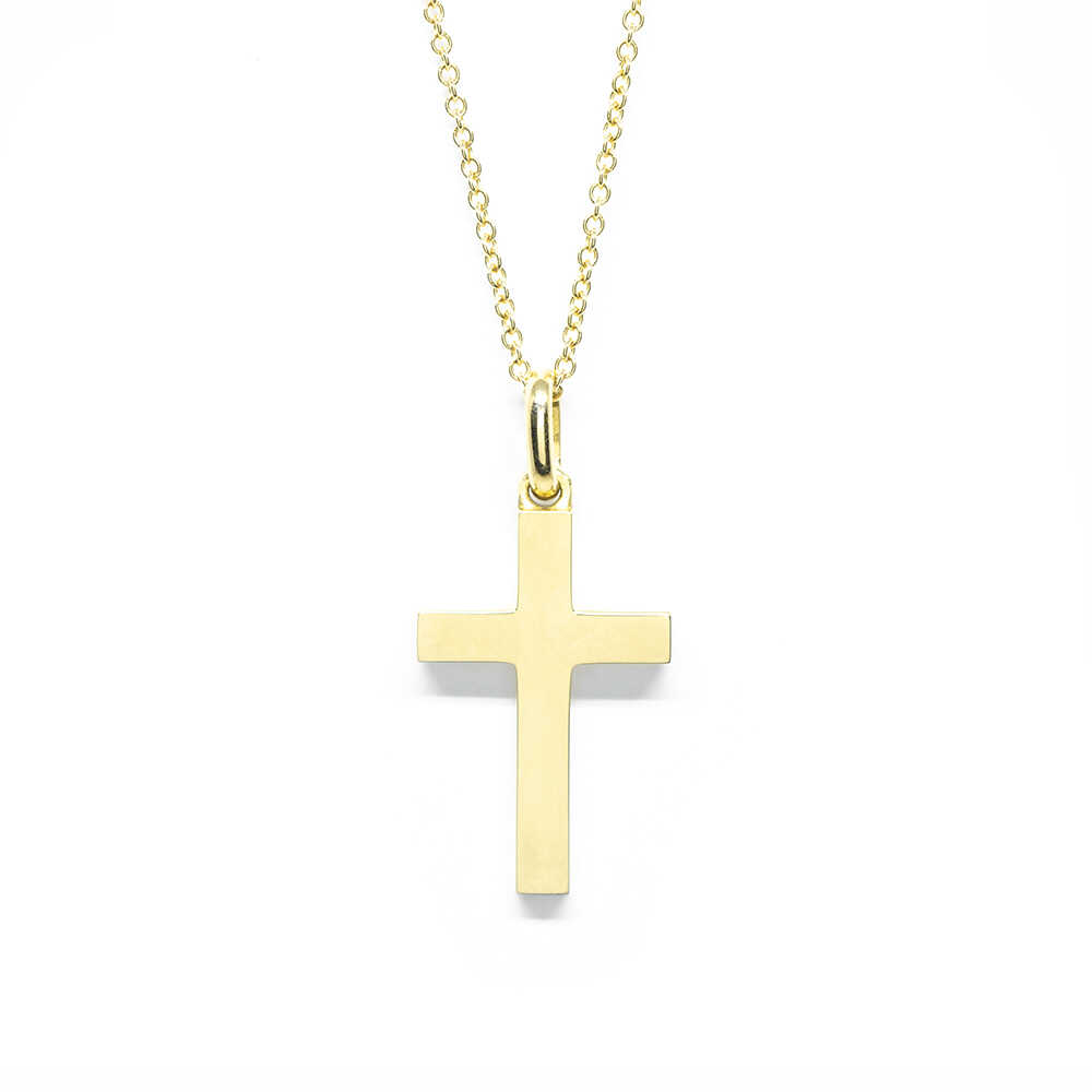Σταυρός κλασσικός από κίτρινο χρυσό 18k