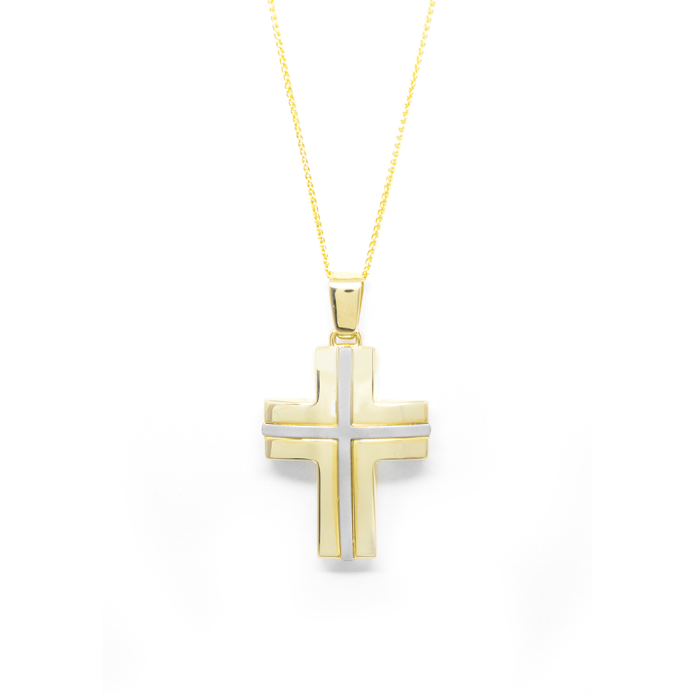 Σταυρός ανδρικός από κίτρινο χρυσό 14k