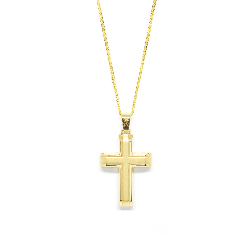 Σταυρός ανδρικός  από κίτρινο χρυσό 14k