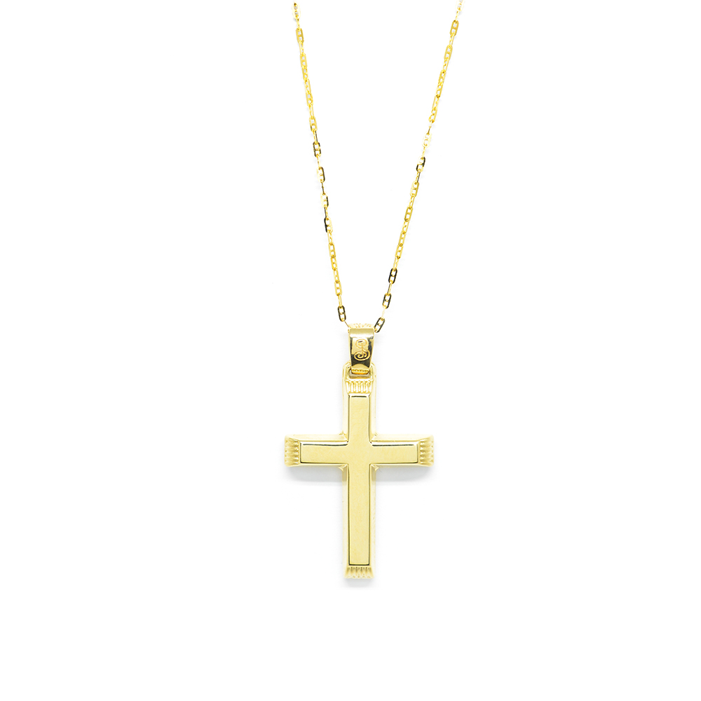 Σταυρός ανδρικός μοντέρνος από κίτρινο χρυσό 14k