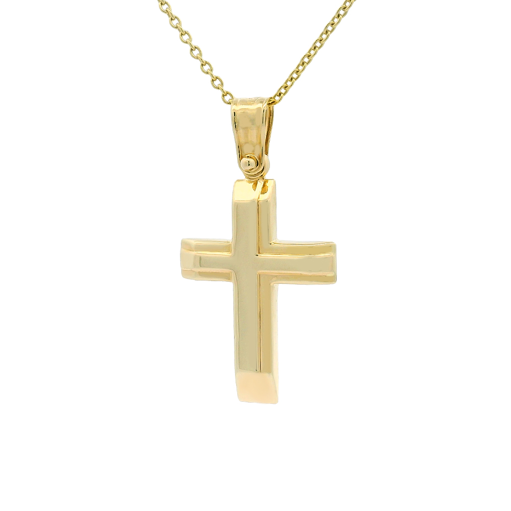 Σταυρός ανδρικός  από κίτρινο χρυσό 14k