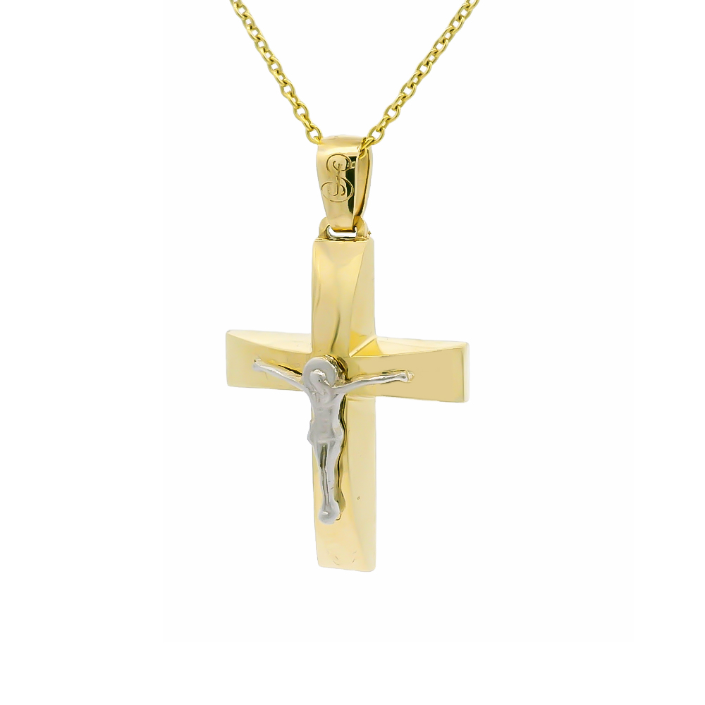 Σταυρός ανδρικός  από κίτρινο χρυσό 14k