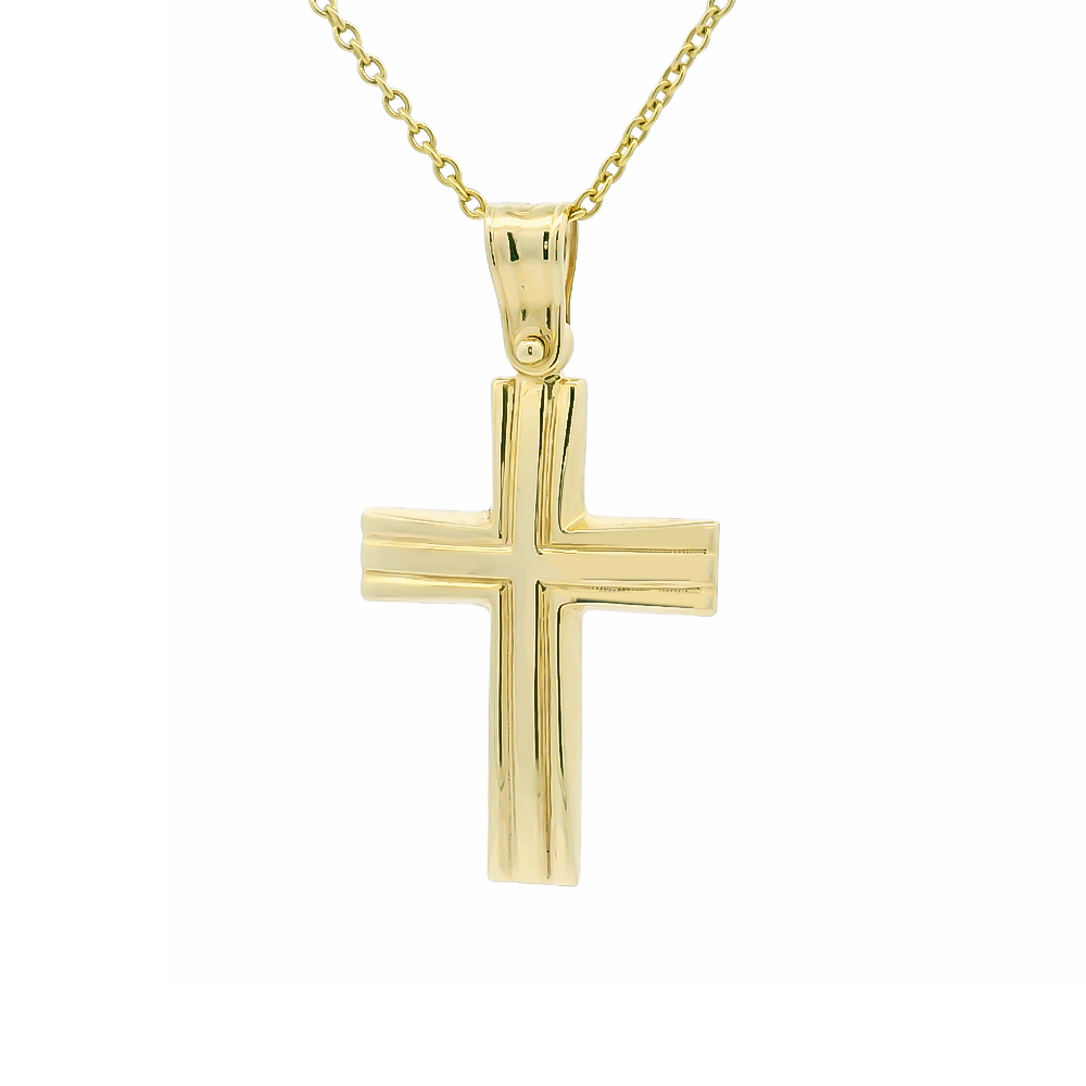 Σταυρός ανδρικός  από κίτρινο χρυσό 14k