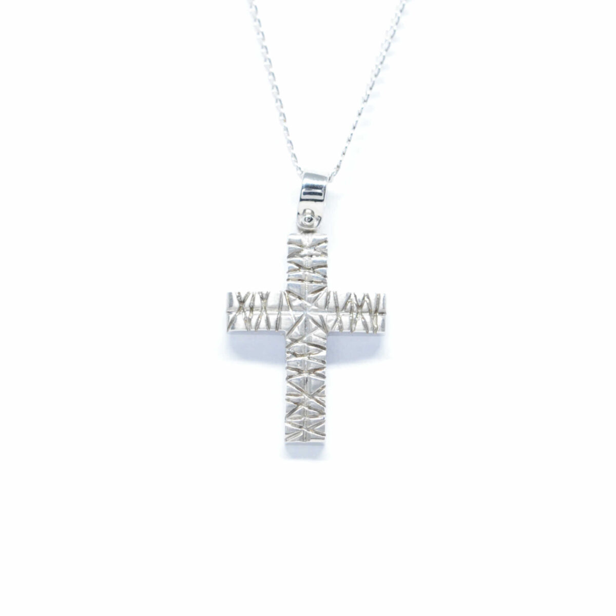 Σταυρός χρυσός με πολύτιμες πέτρες K18