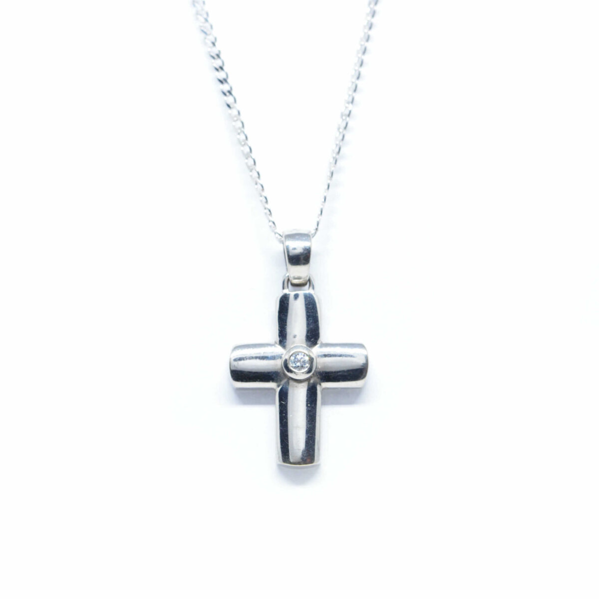 Σταυρός χρυσός με πολύτιμες πέτρες K14