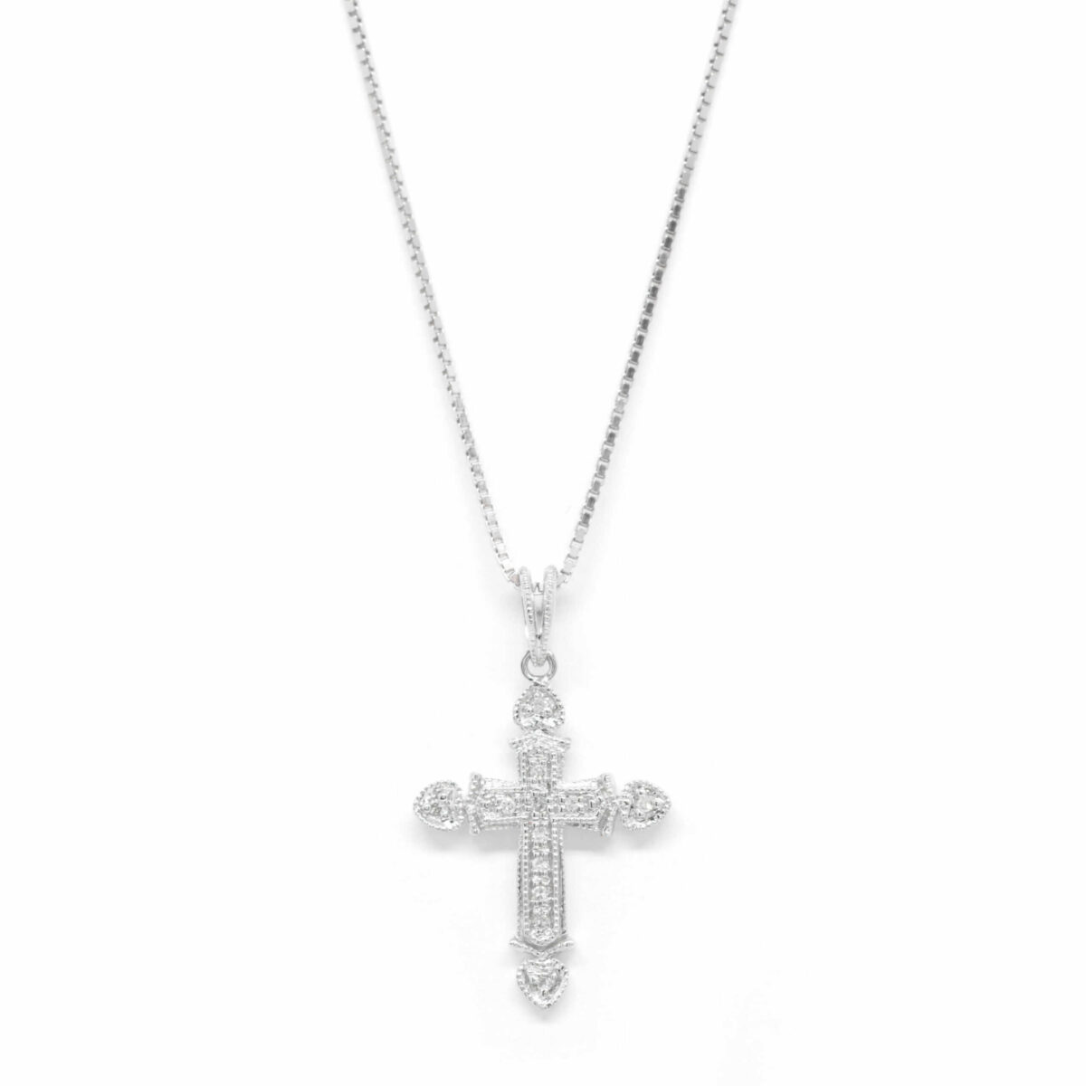 Σταυρός χρυσός με πολύτιμες πέτρες K18