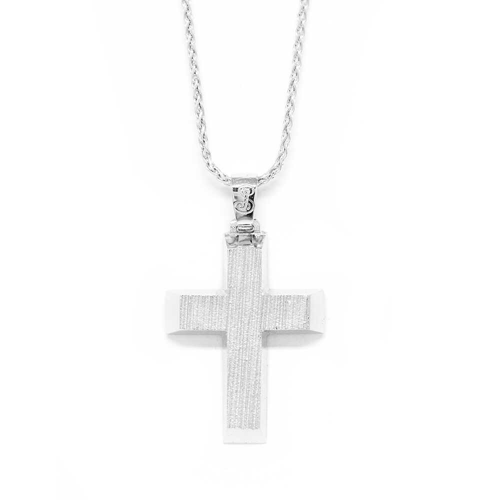 Σταυρός χρυσός με πολύτιμες πέτρες Κ14