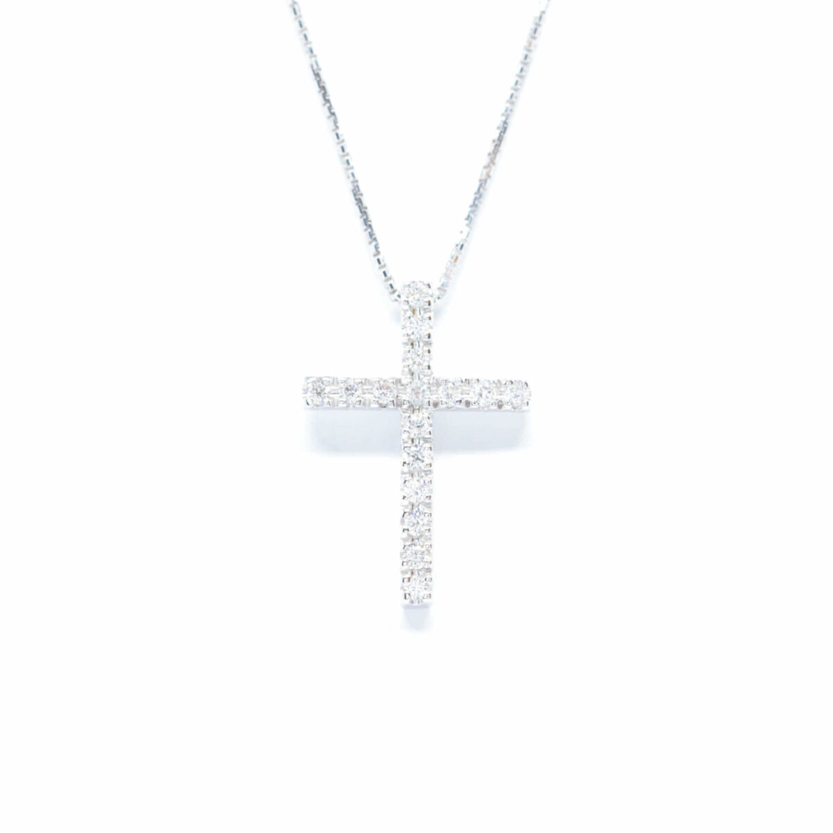 Σταυρός χρυσός με πολύτιμες πέτρες K18