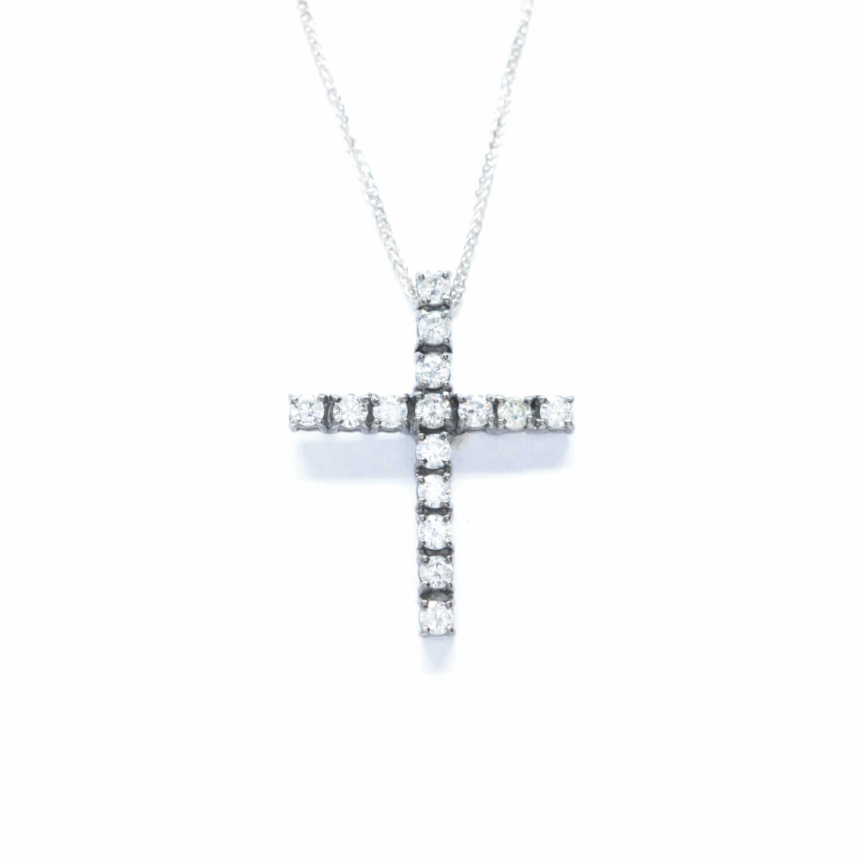 Σταυρός χρυσός με πολύτιμες πέτρες K18