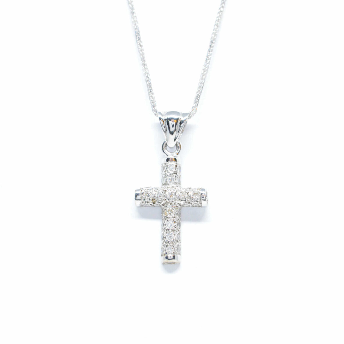 Σταυρός χρυσός με πολύτιμες πέτρες K18