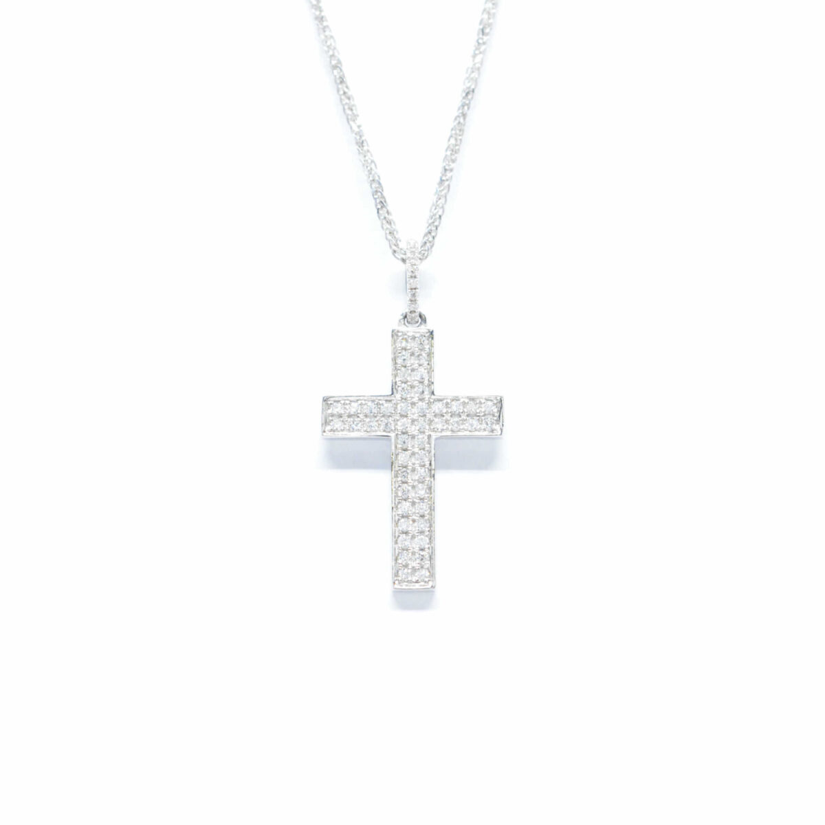 Σταυρός χρυσός με πολύτιμες πέτρες K18