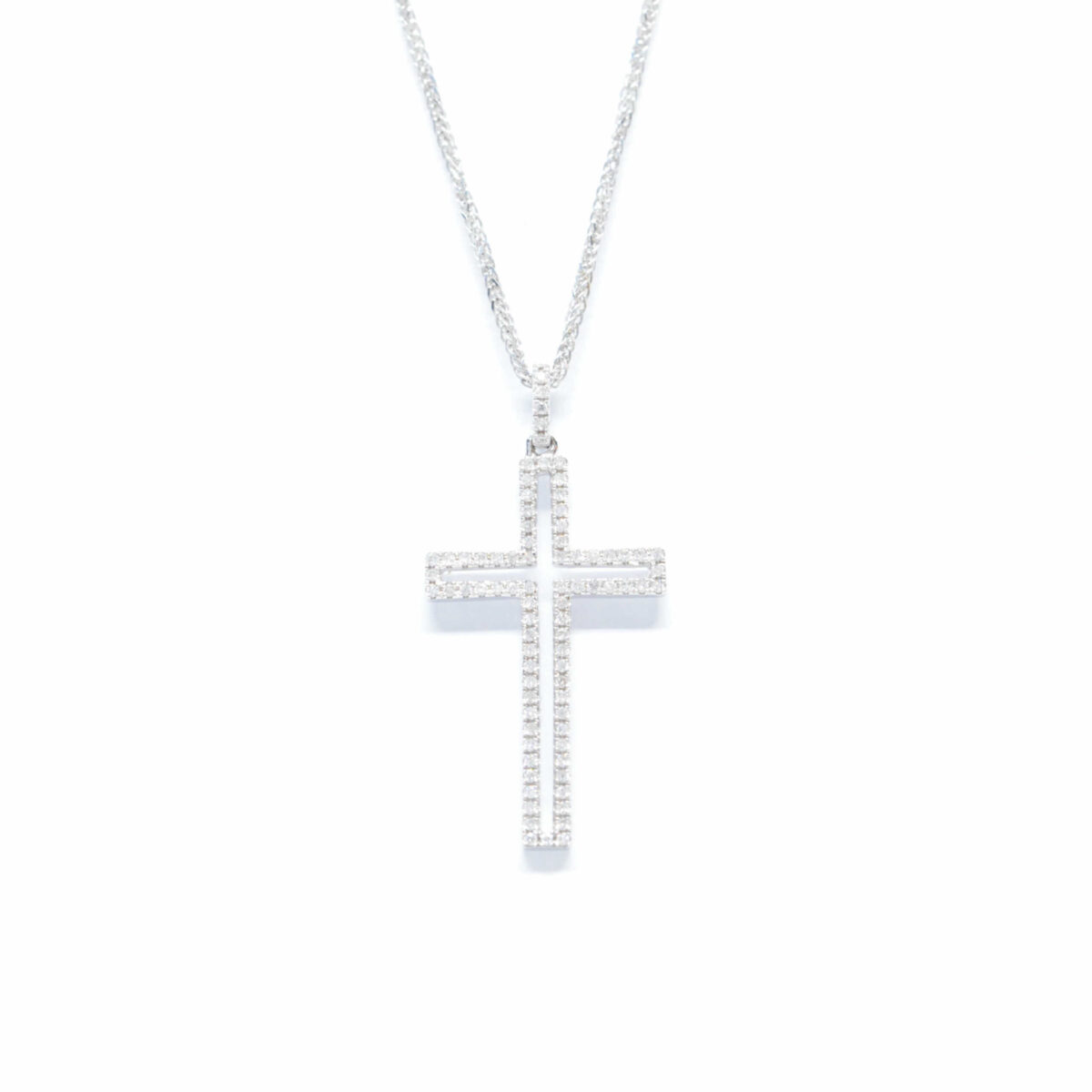 Σταυρός χρυσός με πολύτιμες πέτρες K18