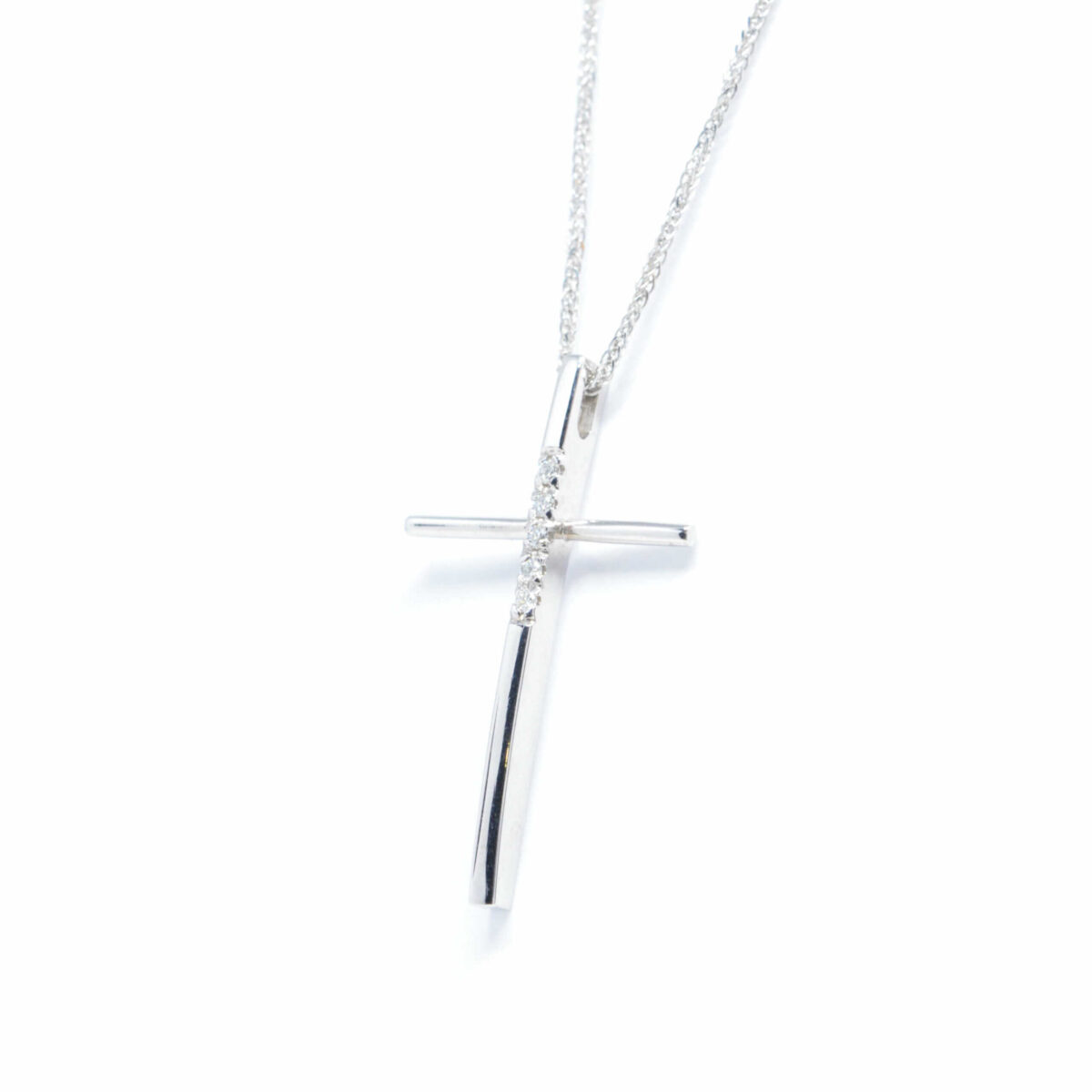 Σταυρός χρυσός με πολύτιμες πέτρες K18