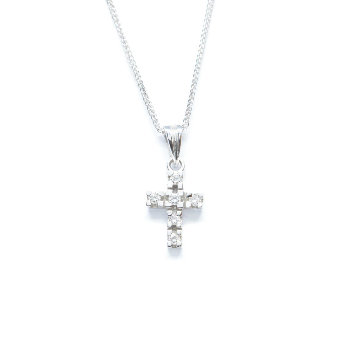 Σταυρός χρυσός με πολύτιμες πέτρες K18