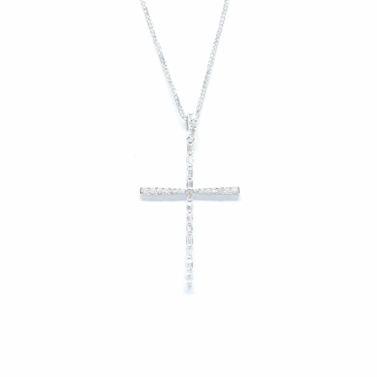 Σταυρός χρυσός με πολύτιμες πέτρες K18