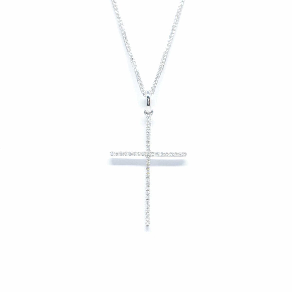 Σταυρός χρυσός με πολύτιμες πέτρες K18