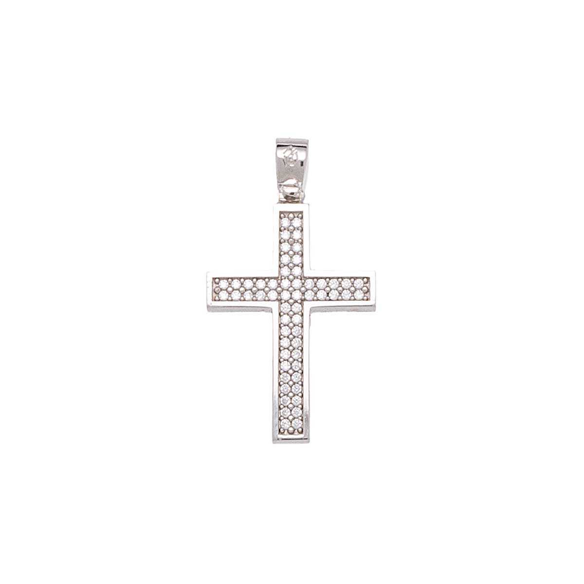 Σταυρός χρυσός με πολύτιμες πέτρες Κ14