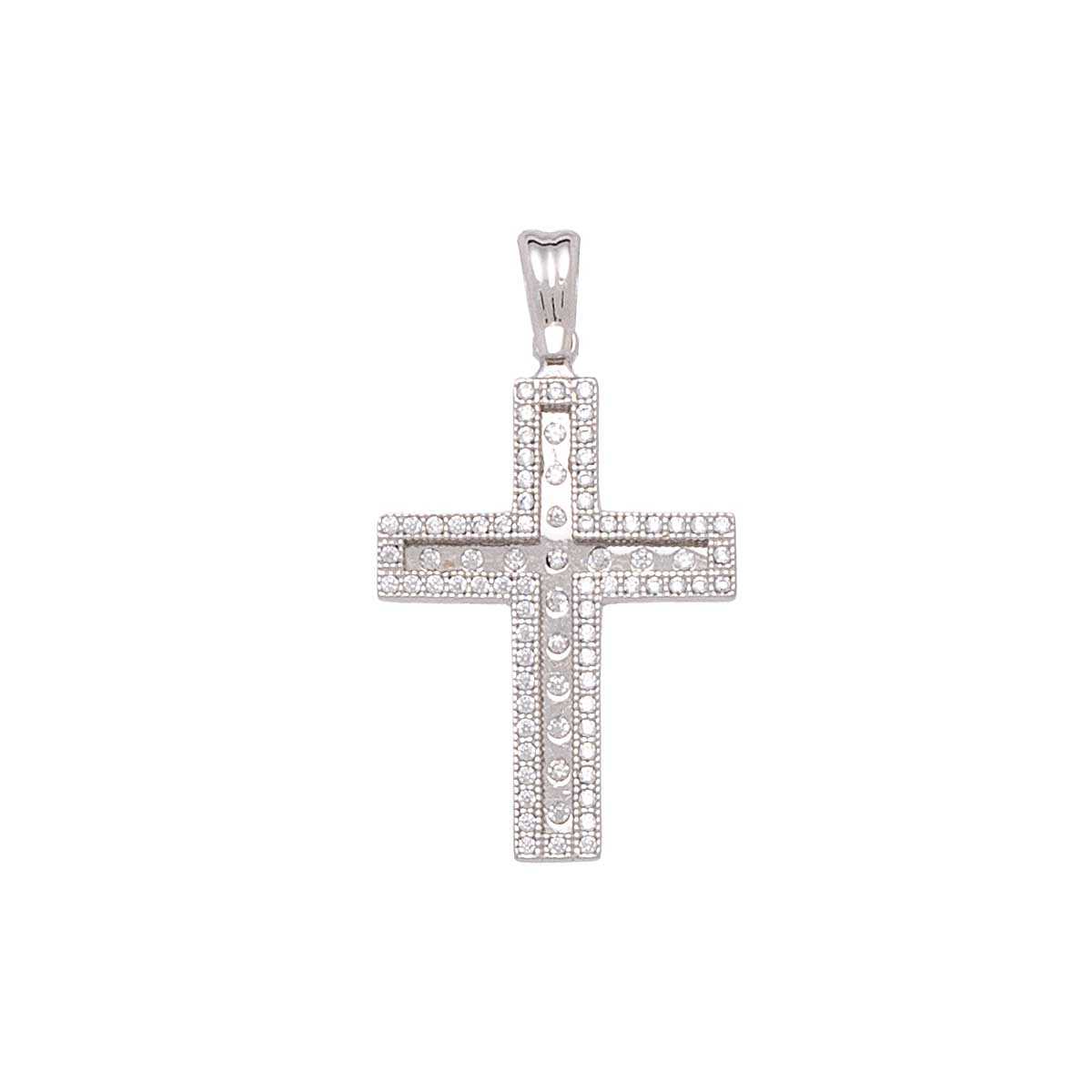 Σταυρός χρυσός με πολύτιμες πέτρες Κ14